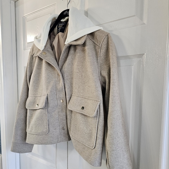 NWT Cavalini Original Jacket w Removable Hood, Snap Closures, XL. Camel - Picture 1 of 11